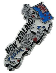 New Zealand country shaped magnetic map