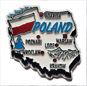 Poland Country Shaped Magnet