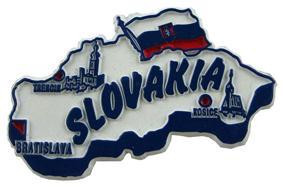 Slovakia country shaped magnetic map