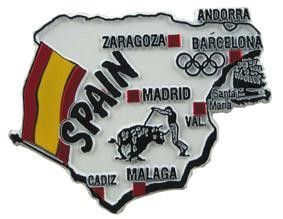 Spain country shaped magnetic map