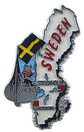 Sweden country shaped magnetic map