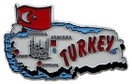 Turkey country shaped magnetic map