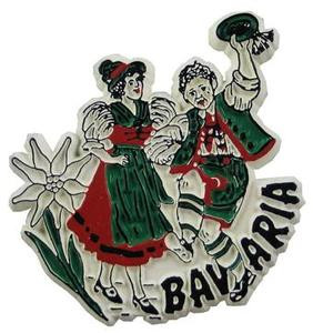 Bavaria Folklore Dancers, Europe souvenir magnet