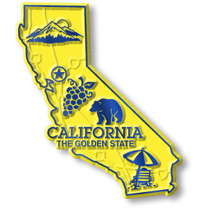 State Magnet -  California with Capital