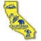 State Magnet -  California with Capital