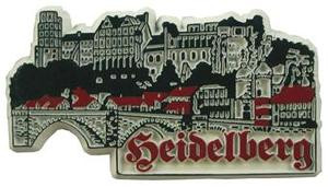 Heidelberg Burg Neckar Holz Magnet Souvenir Germany