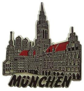 München Marienplatz Magnet Metall Deutschland Landkarte,Souvenir 