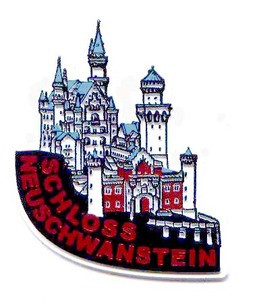 Schloss Neuschwanstein Füssen 3D Poly Fridge Magnet Souvenir Germany 
