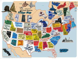US States / Canada State Magnet Set and Collector's Map