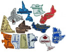 Canadian provinces/territories shaped magnets