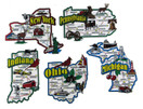 IN, MI, NY, OH, PA map state magnets