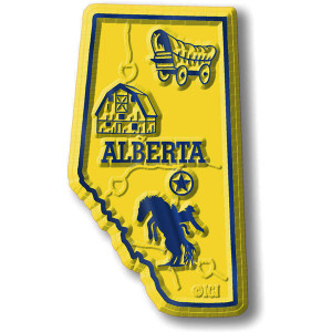 Canadian Province Magnet Alberta with Capital