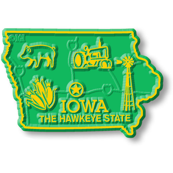 Flags of the U.S Flag Of Iowa states fridge magnet