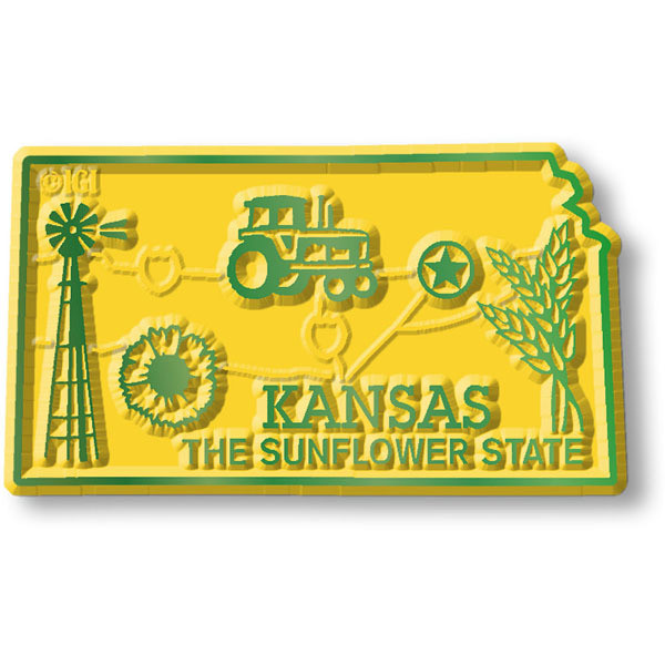 Kansas State Flag Fridge Magnet