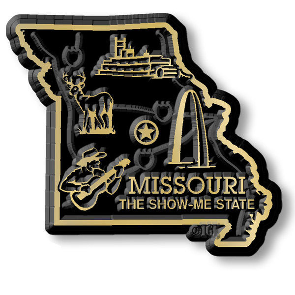 Missouri the Show Me State Map Fridge Magnet 
