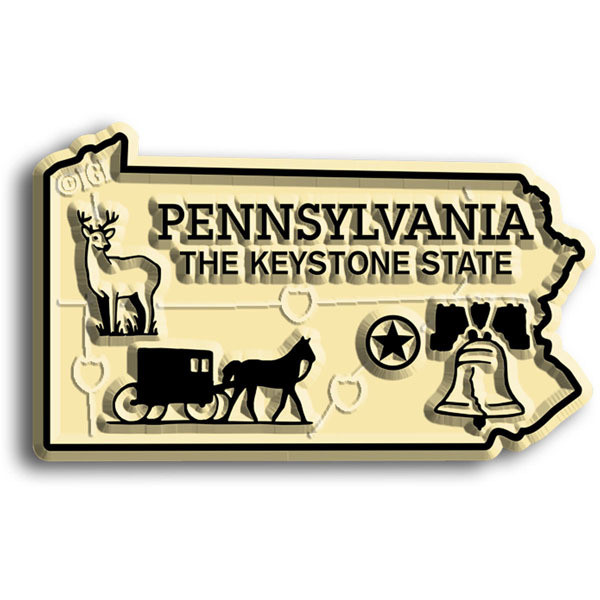 Groß Pennsylvania USA Amerika Touristen Kühlschrank Magnet