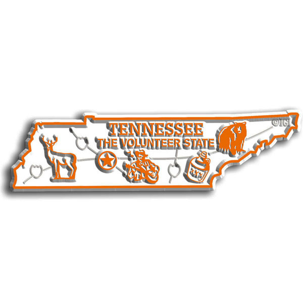 TENNESSEE VOLUNTEER US STATE FLEXIBLE MAGNET 2 inches