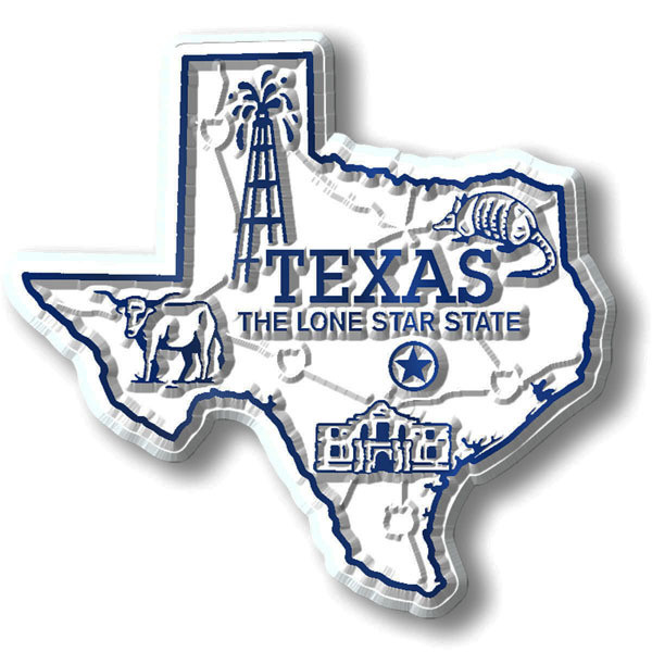 Awesome Texas USA Map Stamp Cool Gift #4385 Awesome Fridge Magnet 