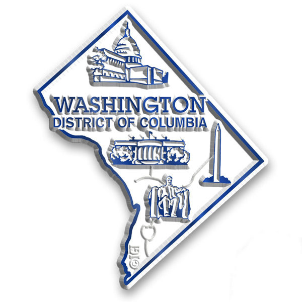 Complete Set of Premium State Map Fridge Magnets Plus Washington D.C. 