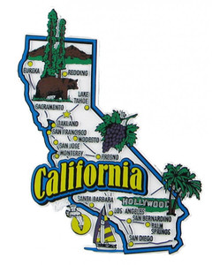 USA map state magnet - CA