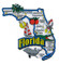 USA map state magnet - FL