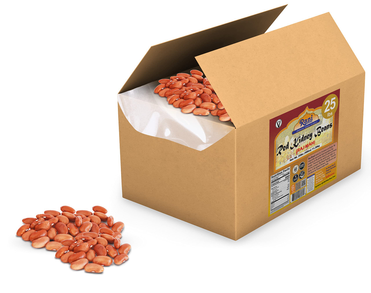 Rani Red Kidney Beans, Light 128oz (8lbs) 3.63kg Bulk ~ All Natural | Vegan | Gluten Friendly | Non-GMO | Raj mAh