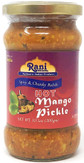 Rani Mango Pickle Hot (Achar, Spicy Indian Relish) 10.5oz (300g) ~ Glass Jar, All Natural | Vegan | Gluten Free | NON-GMO | No Colors | Popular Indian Condiment, Indian Origin