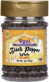 Rani Black Pepper Whole (Peppercorns), Premium MG-1 Grade 3oz (85g) PET Jar ~ All Natural | Gluten Friendly | Non-GMO | Kosher | Perfect size for Grinders!