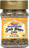 Rani Black Pepper Coarse Ground 28 Mesh (Table Grind), Premium Indian 3oz (85g) PET Jar ~ All Natural | Vegan | Gluten Friendly | NON-GMO | Kosher | Indian Origin