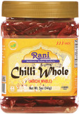 Rani Chilli Whole Stemless 5oz (141g) PET Jar ~ All Natural, Salt-Free | Vegan | No Colors | Gluten Friendly | NON-GMO | Kosher | Indian Origin