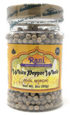 Rani White Pepper (Gol Mirch), Whole Spice 3oz (85g) PET Jar ~ All Natural | Vegan | Gluten Friendly| NON-GMO | Indian Origin