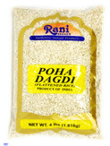 Rani Poha (Powa) Extra Thick Dagadi-Cut (Flattened Rice) 4lbs (64oz) Bulk ~ All Natural, Salt-Free | Vegan | No Colors | Gluten Friendly | Indian Origin