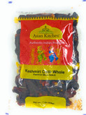Asian Kitchen Kashmiri Chilli Whole, Low Heat Indian Chilli 7oz (200g) ~ All Natural | Vegan | Gluten Friendly | NON-GMO | Indian Origin