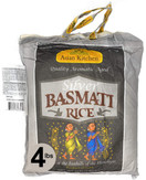 Asian Kitchen Silver White Basmati Rice Aged, 4 Pound (4lbs, 1.81kg) ~ All Natural | Vegan | Gluten Friendly | Indian Origin