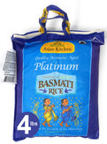 Asian Kitchen Platinum White Basmati Rice Extra Long Aged 4lbs (1.81kg) ~ All Natural | Gluten Friendly | Vegan | Indian Origin | Export Quality
