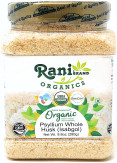 Rani Organics Psyllium Whole Husk Powder (Isabgol), Dietary Fiber Supplement, USDA Organic 9.8oz (280g) PET Jar ~ All Natural | Vegan | Gluten Friendly | NON-GMO | Indian Origin