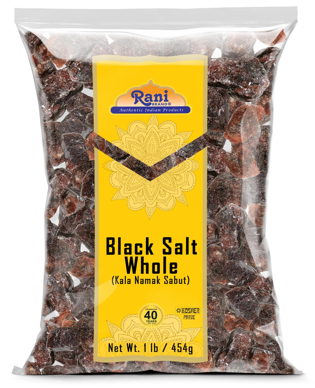 Rani Black Salt Raw Whole (Kala Namak) Mineral 16oz (1lb) 454g ~ Unrefined,  Pure and Natural, Vegan, Gluten Friendly, NON-GMO, Kosher, Indian  Origin