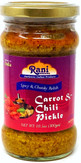 Rani Carrot & Chilli Pickle Hot (Achar, Spicy Indian Relish) 10.5oz (300g) Glass Jar ~ Vegan | Gluten Free | NON-GMO | No Colors | Popular Indian Condiment, India
