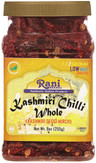 Rani Kashmiri Chilli Whole Stemless (Deggi Mirch, Low Heat) 9oz (255g) PET Jar ~ Natural | Salt-Free | Vegan | No Colors | Gluten Friendly | NON-GMO | Kosher | Indian Origin
