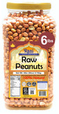 Rani Peanuts, Raw Whole With Skin (uncooked, unsalted) 6lbs (96oz) 2.72kg Bulk PET Jar ~ All Natural | Vegan | Gluten Friendly | Fresh Product of USA ~ Spanish Grade Groundnut / Red-skin