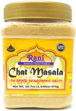 Rani Chat Masala (14 Spice Seasoning Salt) Tangy Indian Seasoning 16.7oz (1.04lbs) 475g PET Jar ~ All Natural | No MSG | Vegan | No Colors | Gluten Friendly | NON-GMO | Indian Origin