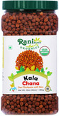 Rani Organic Kala Chana (Desi Chickpeas with Skin) 48oz (3lbs) 1.36kg Bulk PET Jar ~ All Natural | Vegan | Gluten Friendly | NON-GMO | Indian Origin | USDA Certified Organic