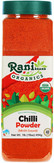 Rani Organic Chilli Powder (Mirchi Ground) 16oz (1lb) 454g PET Jar ~ All Natural | Vegan | Gluten Friendly | NON-GMO | Indian Origin | USDA Certified Organic