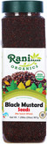Rani Organic Black Mustard Seeds Whole Spice (Rai Sarson) 20oz (1.25lbs) 567g PET Jar ~ All Natural | Vegan | Gluten Friendly | NON-GMO | Indian Origin | USDA Certified Organic