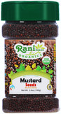 Rani Organic Black Mustard Seeds Whole Spice (Rai Sarson) 3.5oz (100g) PET Jar ~ All Natural | Vegan | Gluten Friendly | NON-GMO | Indian Origin | USDA Certified Organic