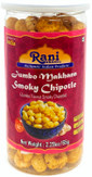 Rani Jumbo Phool Makhana (Fox Nut/Popped Lotus Seed) Smoky Chipotle Flavor 2.29oz (65g) Vacuum Sealed, Easy Open Top, Resealable Container ~ Indian Tasty Treats | Vegan | NON-GMO | Indian Origin