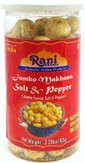 Rani Jumbo Phool Makhana (Fox Nut/Popped Lotus Seed) Rock Salt & Pepper Flavor 2.29oz (65g) Vacuum Sealed, Easy Open Top, Resealable Container ~ Indian Tasty Treats | Vegan | NON-GMO | Indian Origin