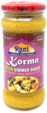 Rani Korma Vegan Simmer Sauce (Rich Coconut, Onion, Garlic & Spices) 14oz (400g) Glass Jar ~ Easy to Use | Vegan | No Colors | All Natural | NON-GMO | Gluten Free | Indian Origin