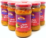 Rani Amla Pickle (Spicy Gooseberry Relish with Spices) 10.5oz (300g) Glass Jar, Pack of 5+1 FREE ~ Vegan | Gluten Free | NON-GMO | No Colors | Popular Indian Condiment, Indian Origin