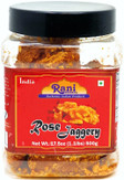 Rani Rose Jaggery (Gur) Indian Unrefined Raw Cane Sugar 17.5oz (1.1lbs) 500g PET Jar ~ Gluten Friendly | Vegan | NON-GMO | No Salt or fillers | Indian Product